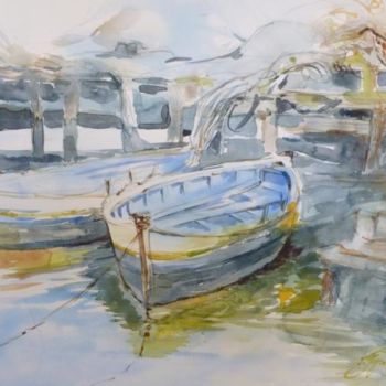 Ζωγραφική με τίτλο "Les 2 barques" από Pierre Feyeux, Αυθεντικά έργα τέχνης, Λάδι