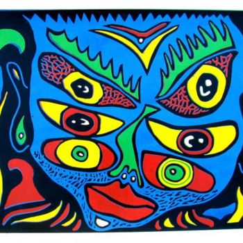 Peinture intitulée "UFO style" par Walter Scott, Œuvre d'art originale