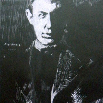 Rysunek zatytułowany „Portrait de Picasso…” autorstwa Brigitte Mathé (MBL), Oryginalna praca, Węgiel drzewny