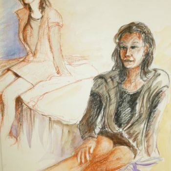 Peinture intitulée "Poses habillées" par Pierre Feyeux, Œuvre d'art originale, Huile