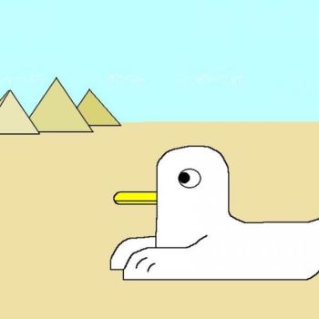 Drawing titled "Sphinx" by Kai-Yu Sun, Original Artwork