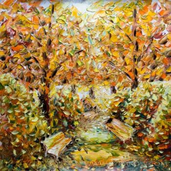 「Autumn landscape. A…」というタイトルの絵画 Rybakow Fine Artによって, オリジナルのアートワーク, オイル