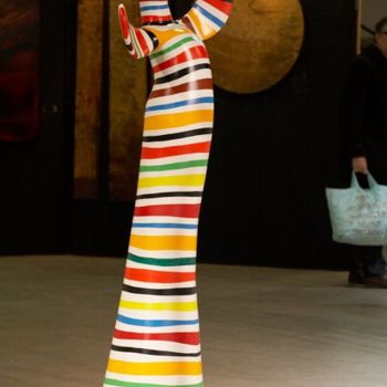 Γλυπτική με τίτλο "Envol Multicolor" από Pascale Fournier, Αυθεντικά έργα τέχνης, Χύσιμο
