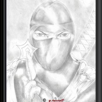 Drawing titled "Scan0007Ninja.jpg" by Yancey Russell, Original Artwork