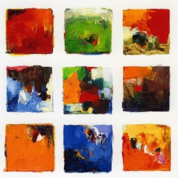 Pittura intitolato "polyptic" da Hiroshi Matsumoto, Opera d'arte originale, Olio