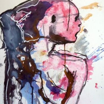 Drawing titled "Conscience" by Edith Bos Boyer (EDITH DONC), Original Artwork, Ink