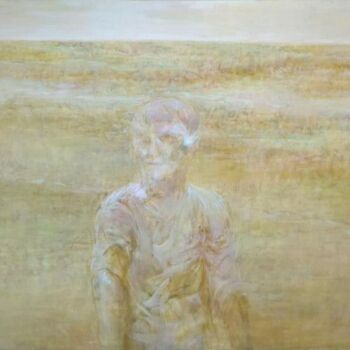 Ζωγραφική με τίτλο "Man in landscape-2" από Pavel Durasov, Αυθεντικά έργα τέχνης, Λάδι