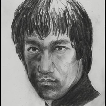 Dibujo titulada "Bruce Lee" por Victor Covaliov, Obra de arte original