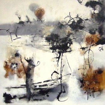 Peinture intitulée "Soul's vibrations 1" par Isabelle Mignot, Œuvre d'art originale, Huile