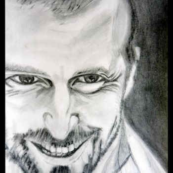 Desenho intitulada "Mathieu Kassovitz,…" por Brigitte Mathé (MBL), Obras de arte originais, Lápis