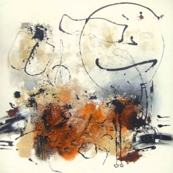 Ζωγραφική με τίτλο "Soul's vibrations 2" από Isabelle Mignot, Αυθεντικά έργα τέχνης, Λάδι
