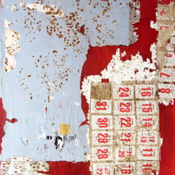 Peinture intitulée "mémoire du temps n°…" par Anne-Marie Mary, Œuvre d'art originale, Acrylique