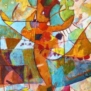 Painting titled "Bellérophon" by Philippe Casaubon, Original Artwork, Oil