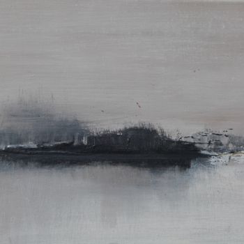 Painting titled "LIGNE NOIRE Détail" by Marierf, Original Artwork, Oil
