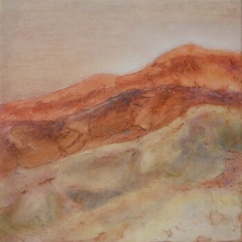 Painting titled "La traversée, un ch…" by Isabelle Corthay, Original Artwork, Oil Mounted on Wood Stretcher frame