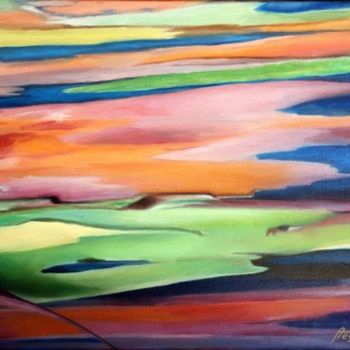 Painting titled "Effet de couleurs" by André Teyssier, Original Artwork
