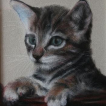 Painting titled "Chat" by André Teyssier, Original Artwork