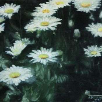Painting titled "Fleurs" by André Teyssier, Original Artwork