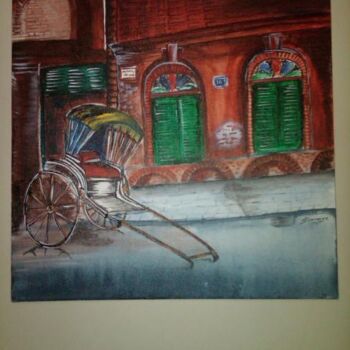 Painting titled "Kolkata 1" by Smita Banerjee, Original Artwork, Oil