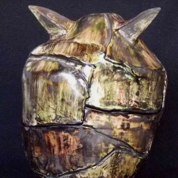 Sculpture titled "carapace" by Batich, Original Artwork, Ceramics