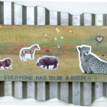 Pintura intitulada "Everyone has to be…" por Mal, Obras de arte originais, Acrílico Montado em Painel de madeira