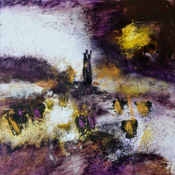Painting titled "Lune des retours" by Muriel Cayet, Original Artwork