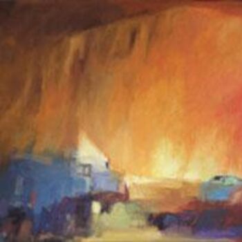 Schilderij getiteld "La dernière parole" door Sandrine Wely, Origineel Kunstwerk, Olie