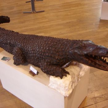 Sculpture intitulée "crocodile" par Michel Neuville, Œuvre d'art originale