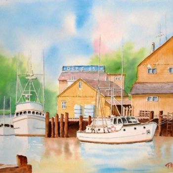Peinture intitulée "port 2" par Paco Cabrera, Œuvre d'art originale