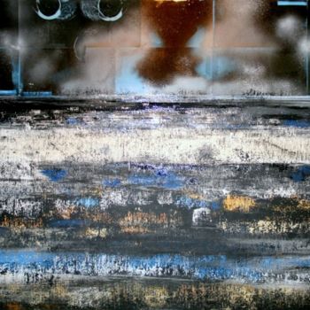 Painting titled "Nuit d'éclipse" by Cel Ine, Original Artwork, Oil