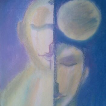 Painting titled "Человек Полной Луны" by Liap In Art, Original Artwork