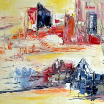 Peinture intitulée "Opuscule" par Eliette Gaurin, Œuvre d'art originale, Huile Monté sur Châssis en bois