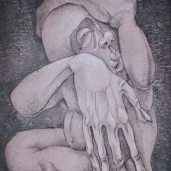 Painting titled "mozart" by Bubon, Original Artwork, Gouache