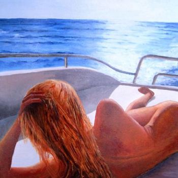 Ζωγραφική με τίτλο "voglia di mare/ tas…" από Vincenzo Rappa, Αυθεντικά έργα τέχνης, Λάδι