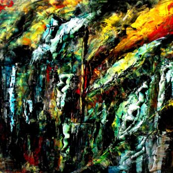 Painting titled "Scalella" by Pierre-Paul Marchini, Original Artwork, Oil