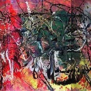 Painting titled "L'urlo di Mark" by Marco Sergio Fassiotti, Original Artwork, Enamel