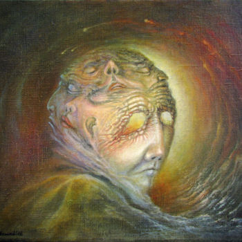 Painting titled "Seven I" by Sergey Shenderovsky, Original Artwork, Oil