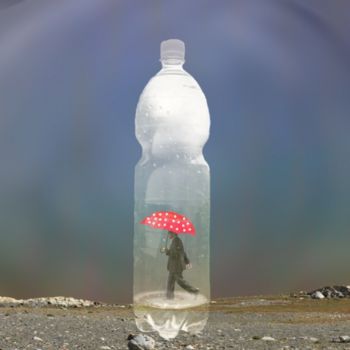 「l'homme dans sa bou…」というタイトルのデジタルアーツ Max Parisot Du Lyaumontによって, オリジナルのアートワーク, 写真モンタージュ