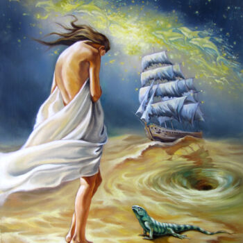 Pintura titulada "Videre majus quiddam" por Kostiantyn Shyptia, Obra de arte original, Oleo