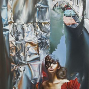 Malerei mit dem Titel "Window" von Victor Hagea, Original-Kunstwerk, Öl