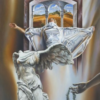 Malerei mit dem Titel "The Window Of Heaven" von Victor Hagea, Original-Kunstwerk, Öl