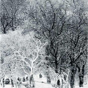 绘画 标题为“张东林密体山水画:关东雪韵” 由东林 张, 原创艺术品, 油