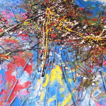 Painting titled "Instant fragile" by Marcelle Hamelin, Original Artwork, Oil