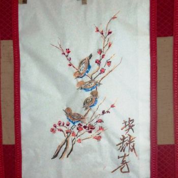 Art textile intitulée "kakémono" par Lapiche, Œuvre d'art originale