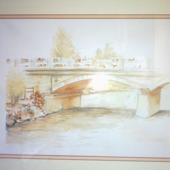 绘画 标题为“Pont de la Reyssouz…” 由Pierre Feyeux, 原创艺术品, 油
