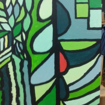 Painting titled "Analogous experimen…" by Raymond Legare, Original Artwork, Oil