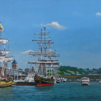 Peinture intitulée "L'Etoile du Roy & l…" par Desnoyers, Œuvre d'art originale, Huile