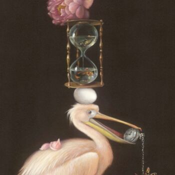 Pittura intitolato "Pyramid with Pelican" da Irena Aizen, Opera d'arte originale, Olio