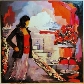 Peinture intitulée "Prête pour la crois…" par Jacky Dumergue, Œuvre d'art originale, Huile