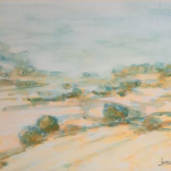 Peinture intitulée "Paysage aux bosquets" par Patrick Jossier, Œuvre d'art originale, Acrylique